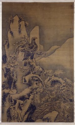 图片[1]-Linliang Snow Scenery Eagle and Wild Goose Axis-China Archive